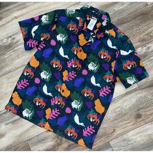 Disney Parks The Little Mermaid Ariel Men's Button Down Shirt Size Small